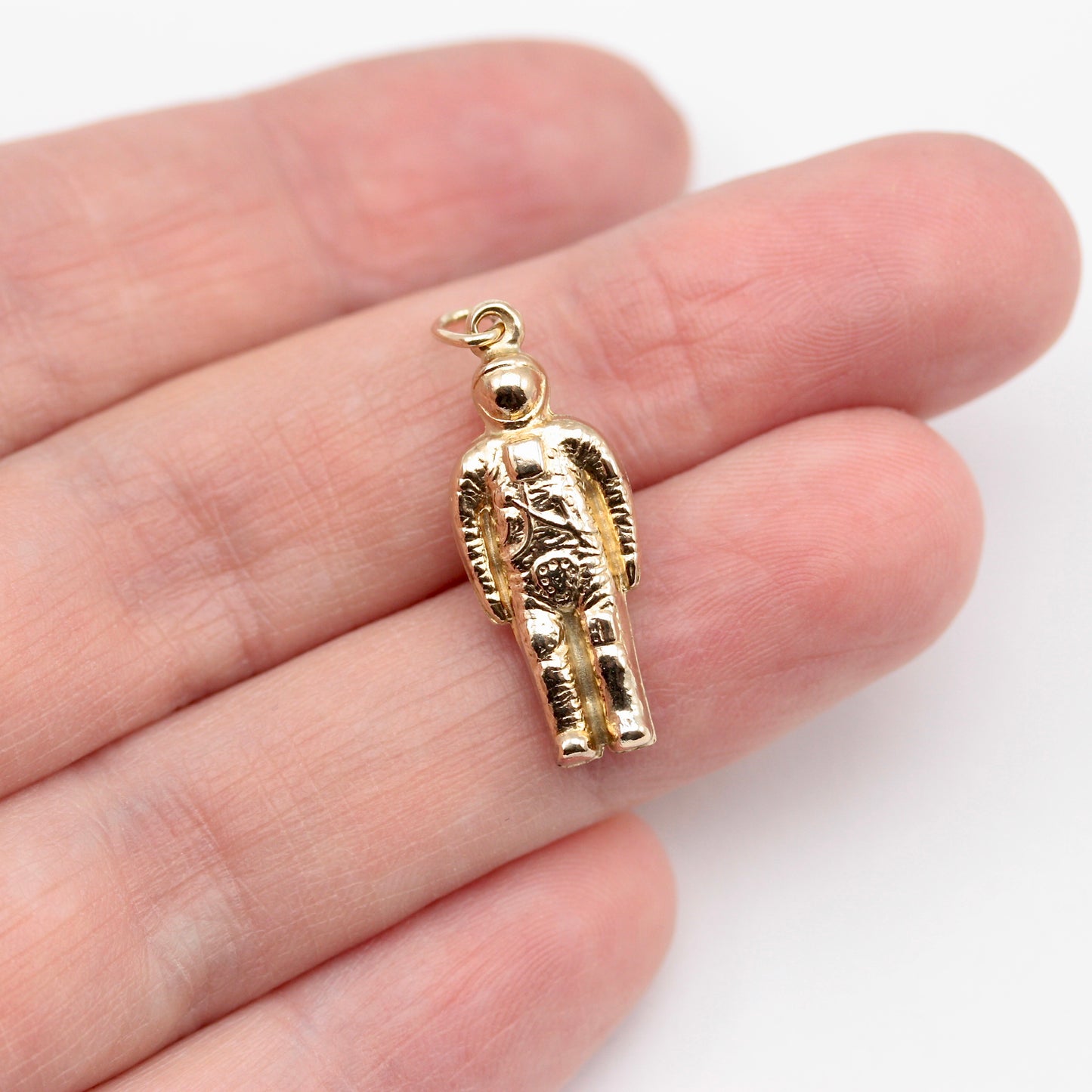 Vintage 9ct Gold Astronaut Charm, 1970