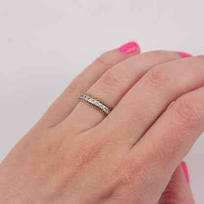 Vintage 9ct Gold Spinel Full Eternity Ring, 1970