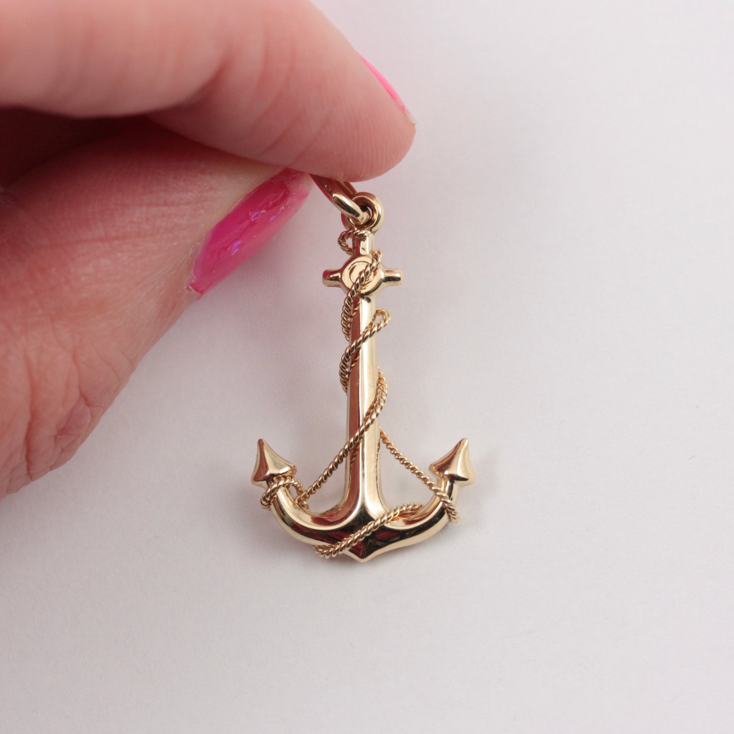 Pre-owned 9ct Gold Anchor Pendant