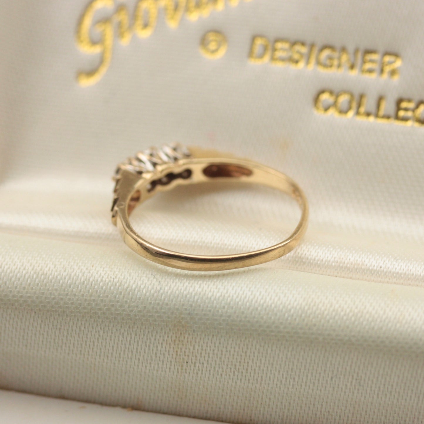 Vintage 9ct Gold Diamond Three Stone Ring, 1989