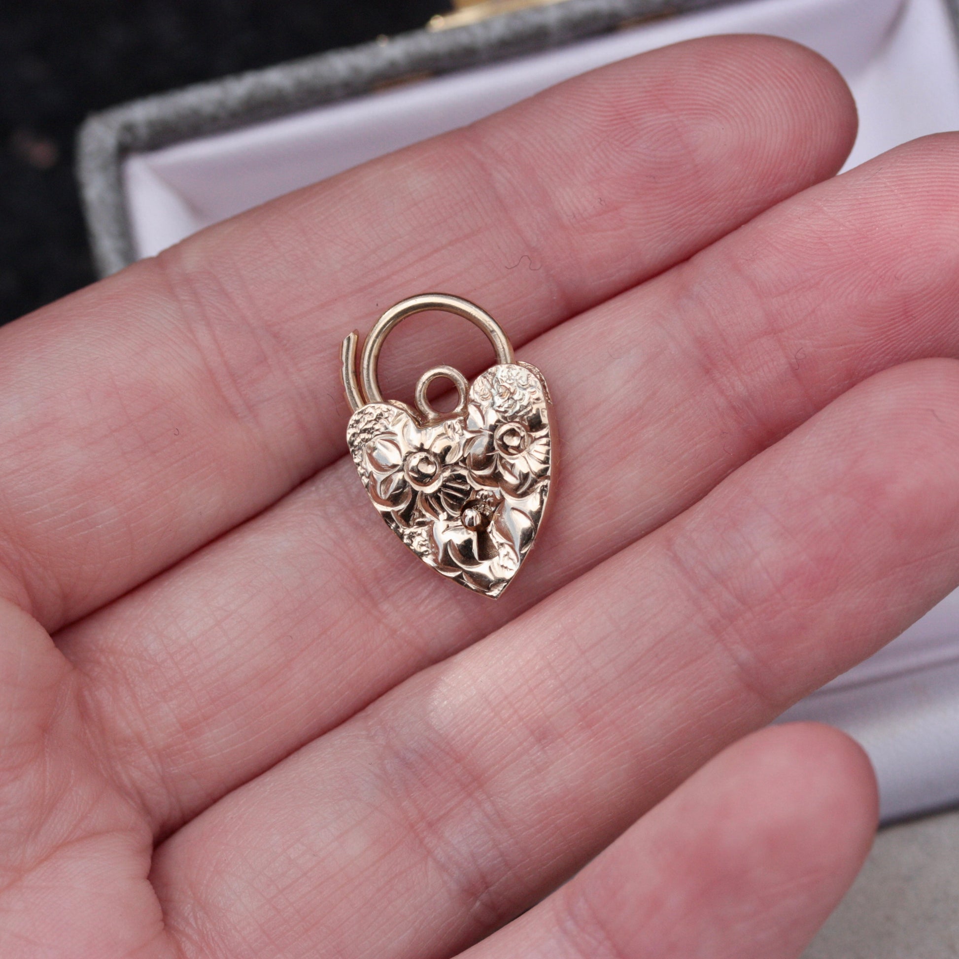 orange blossom heart clasp pendant