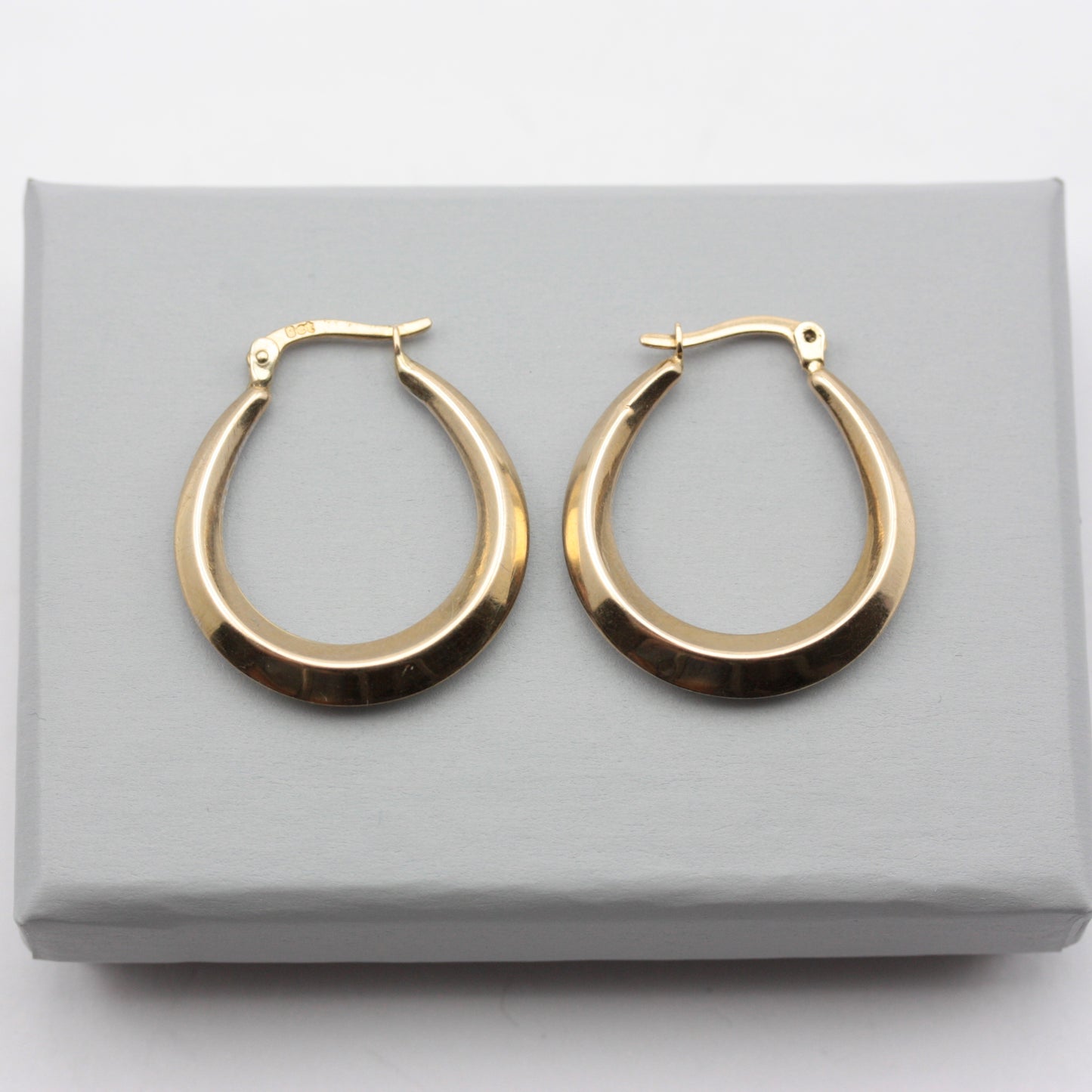 Yellow & White Gold Reversible Hoop Earrings, Medium