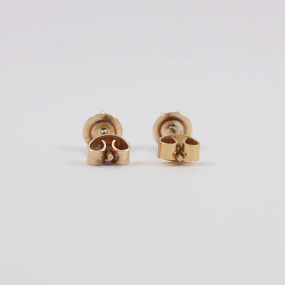 Vintage 9ct Gold Round Amethyst Stud Earrings, 1982, 4mm