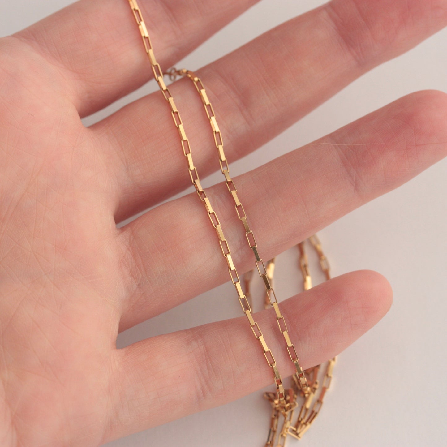 Pre-owned 9ct Gold Paper Link Chain Necklace, 20 inches, Unoaerre