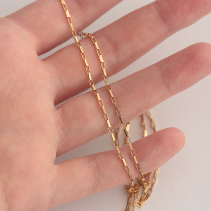 Pre-owned 9ct Gold Paper Link Chain Necklace, 20 inches, Unoaerre