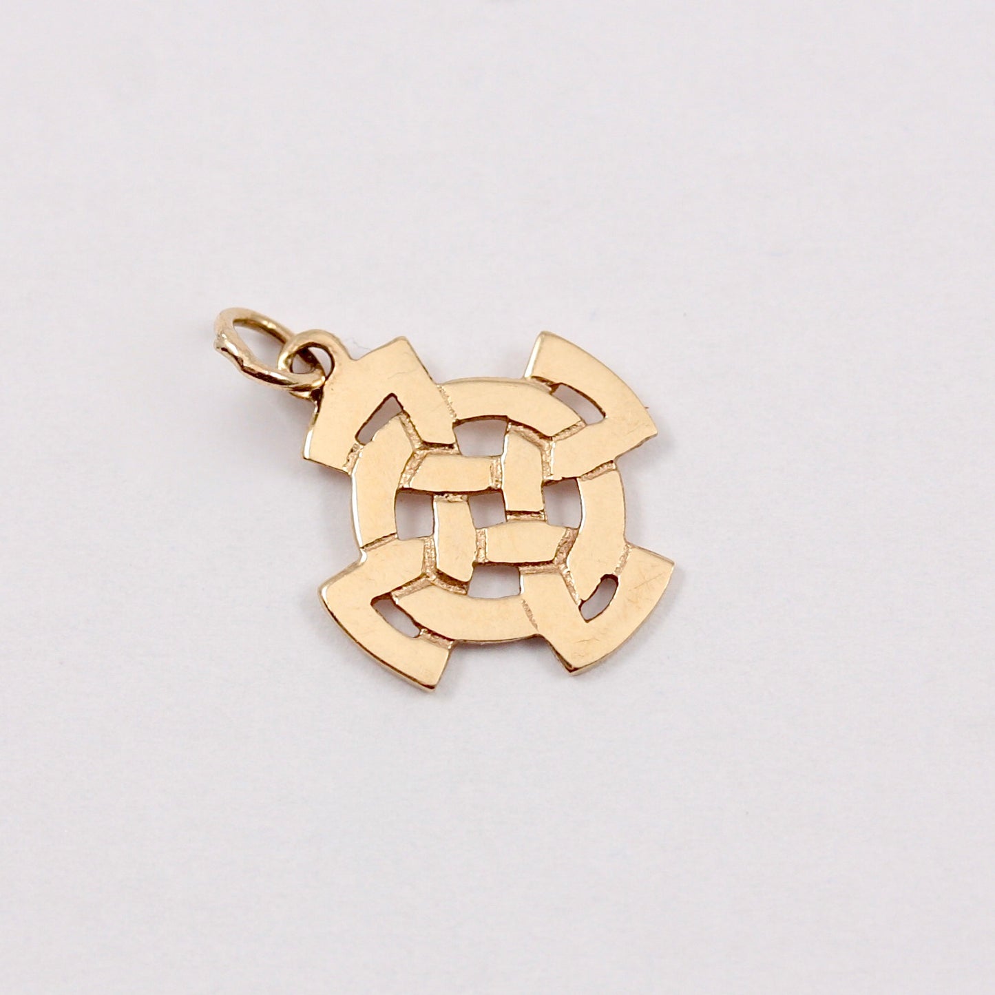 9ct gold irish celtic cross charm