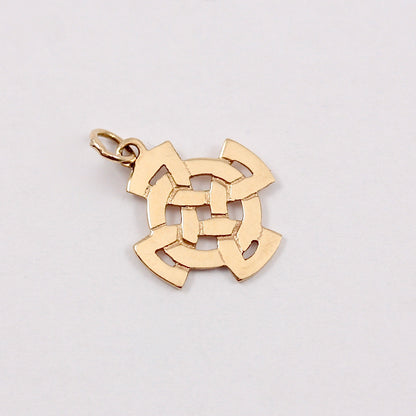 9ct gold irish celtic cross charm