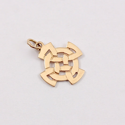 9ct gold irish celtic cross charm