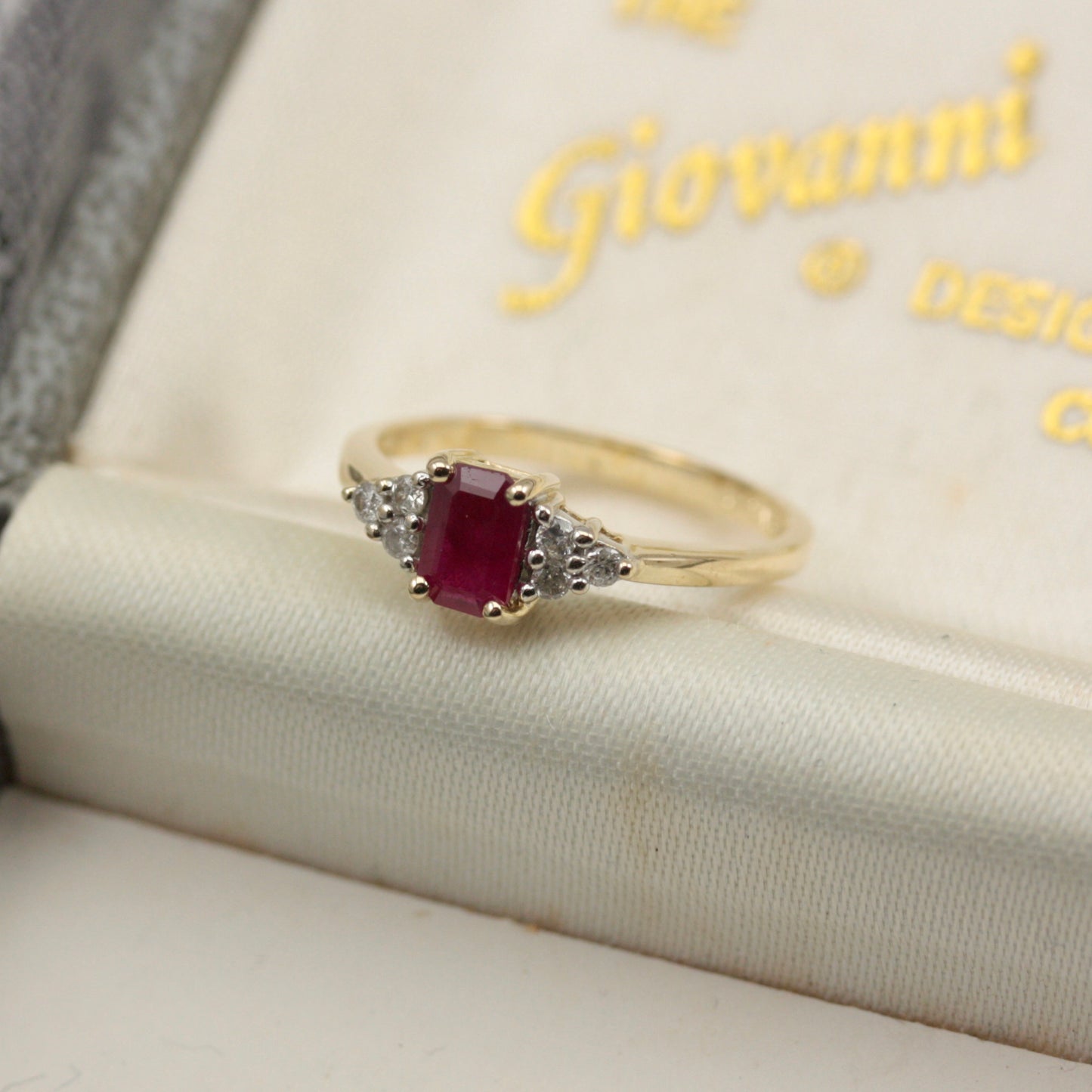 Pre-owned 9ct Gold Ruby and Diamond Ring