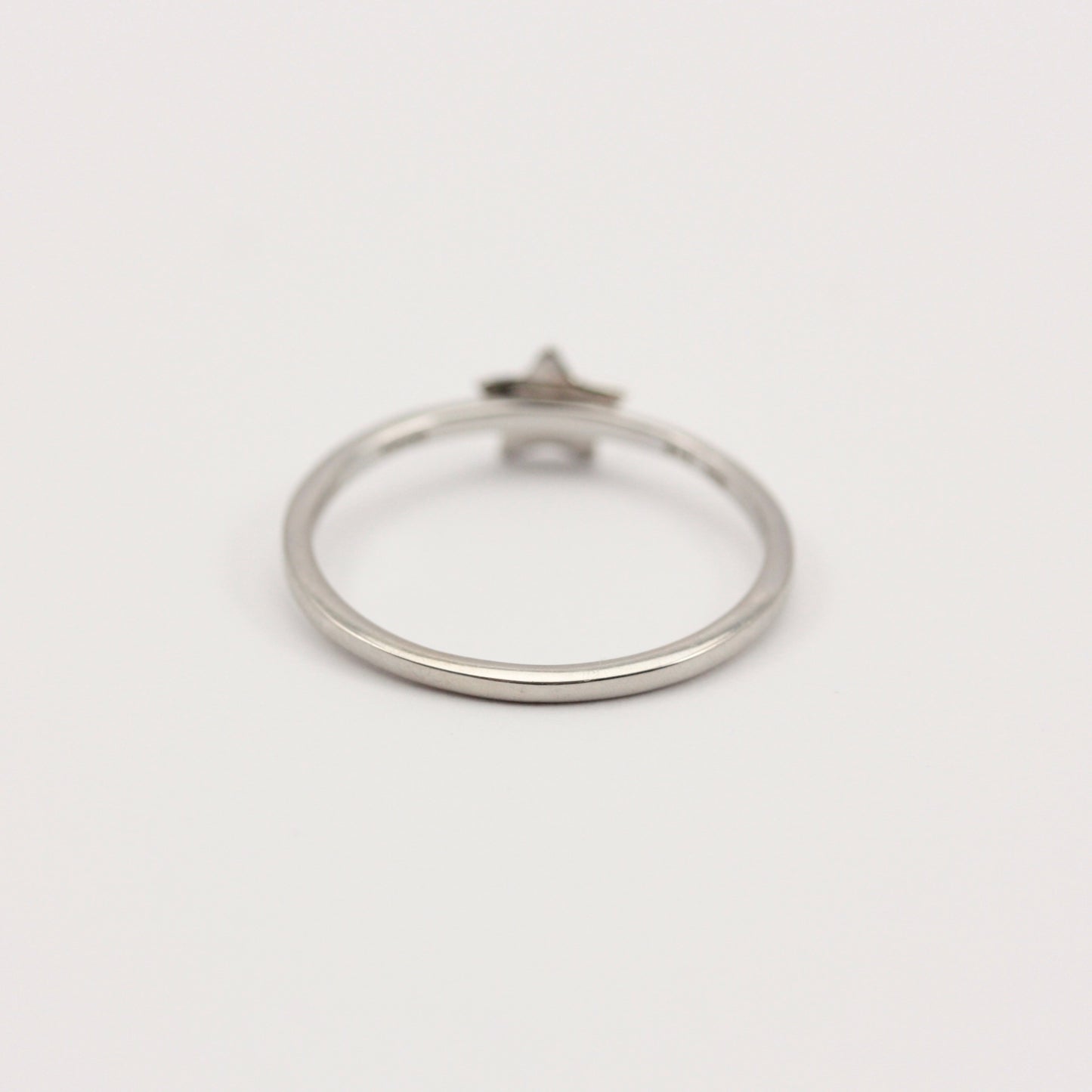 Dainty Pre-owned 9ct White Gold Star Ring, 2015