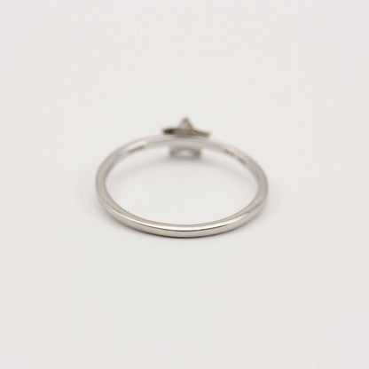 Dainty Pre-owned 9ct White Gold Star Ring, 2015