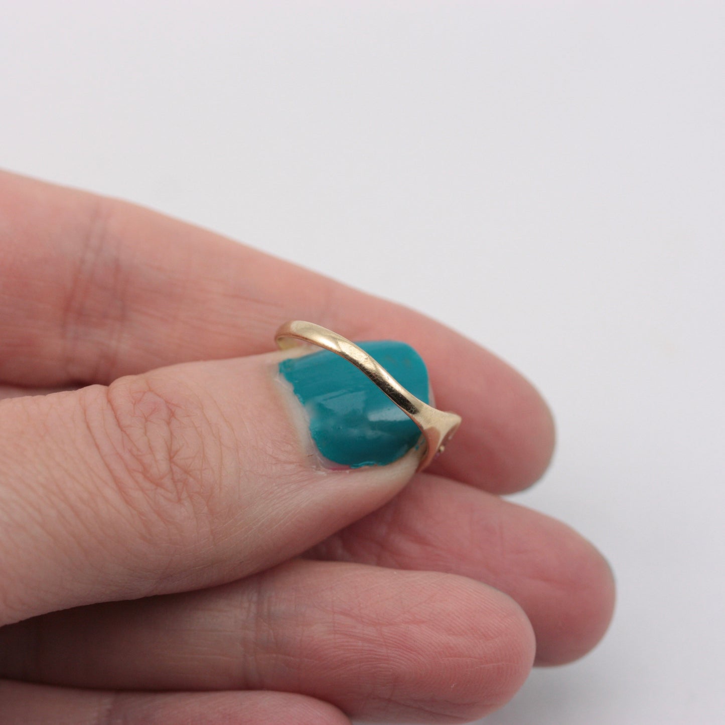 Vintage 9ct Gold Cat Ring with Ruby Eyes, 1991