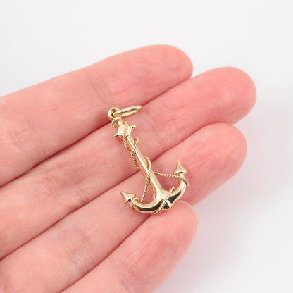 Pre-owned 9ct Gold Anchor Pendant