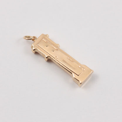 Vintage 9ct Gold Grandfather Clock Charm, 1971