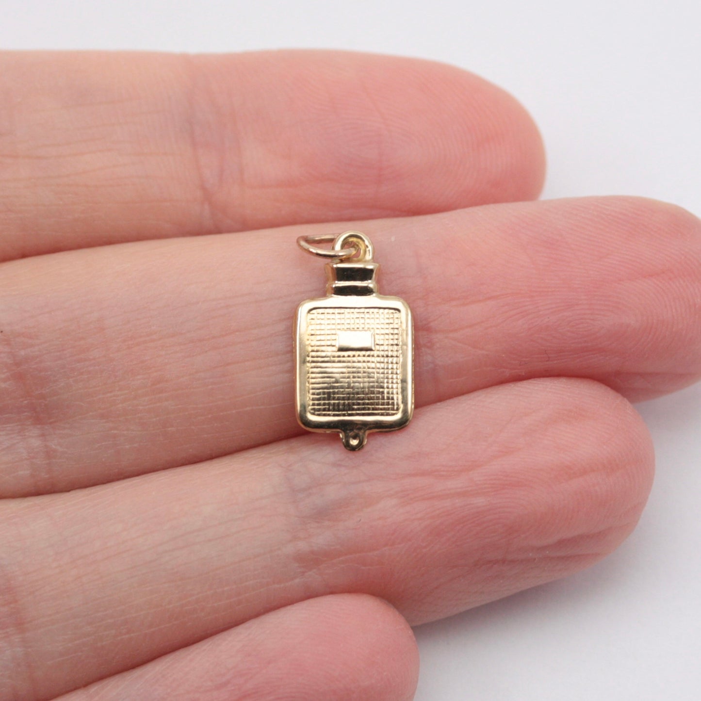 Tiny Vintage 9ct Gold Hot Water Bottle Charm, 1969