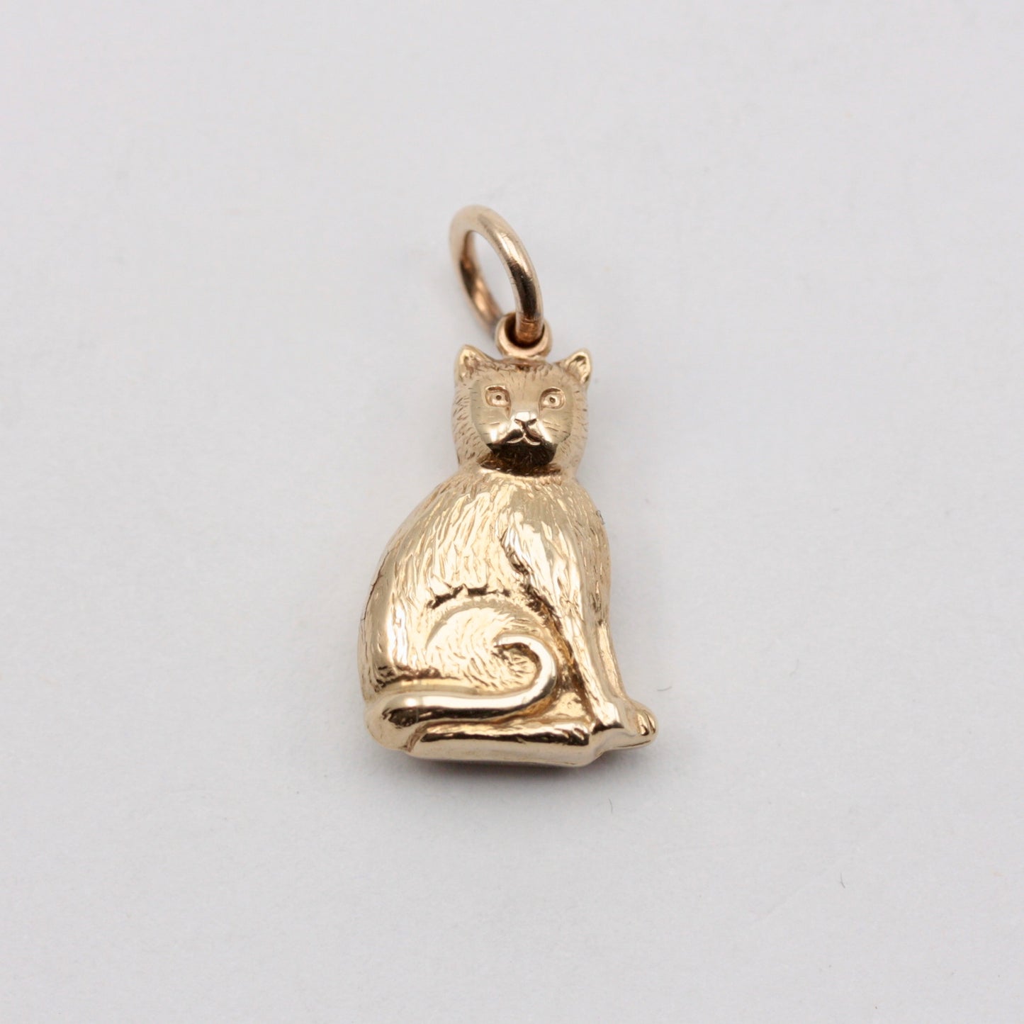 Vintage 9ct Gold Cat Charm, 1957