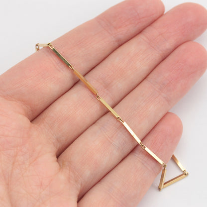 Vintage 9ct Yellow Gold Bar Bracelet, 1981