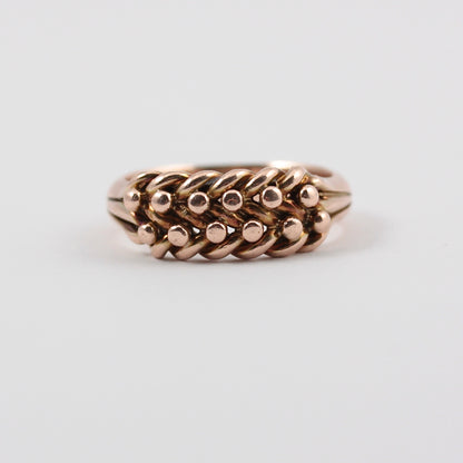 victorian 9ct gold keeper ring