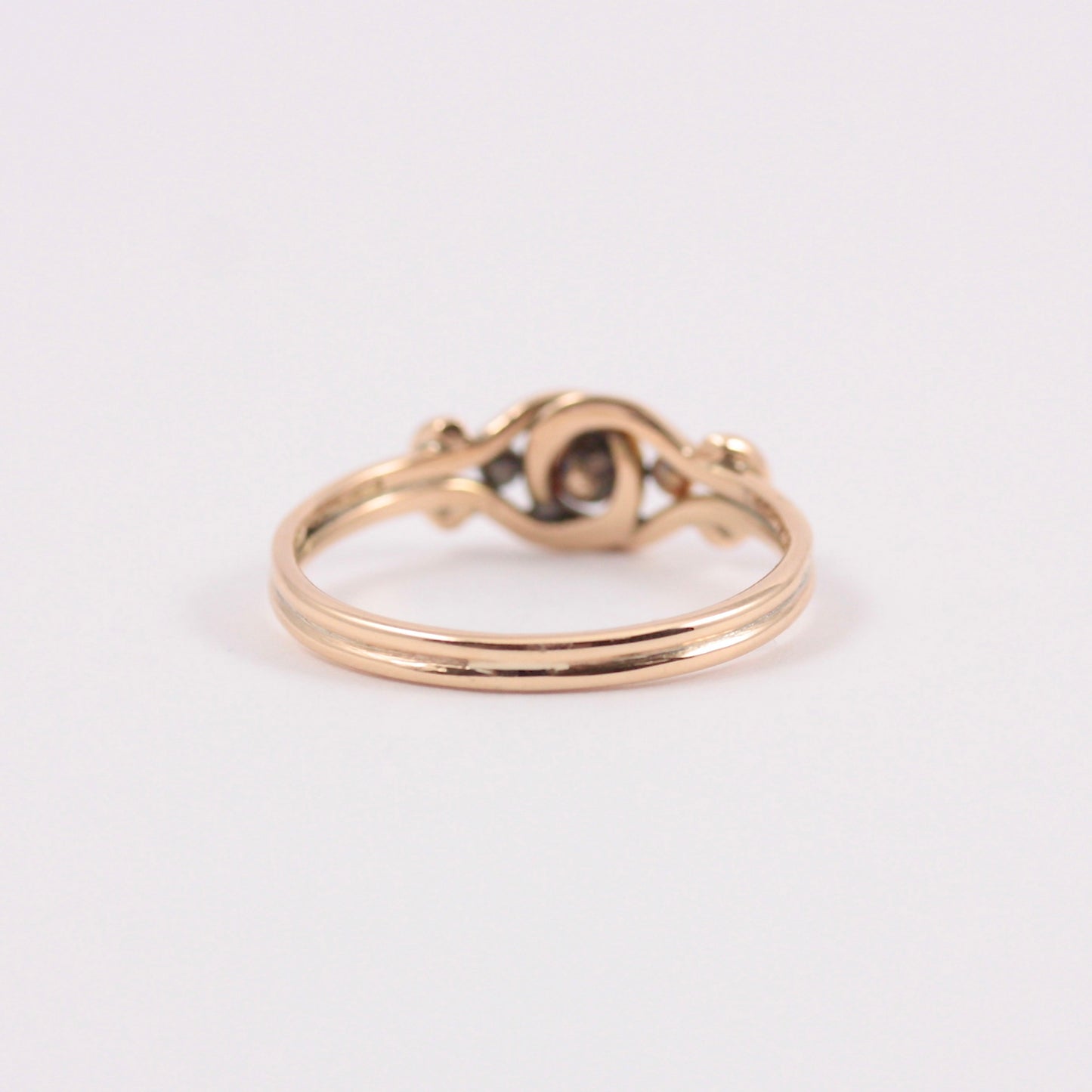 Antique Victorian 9ct Gold Keeper Knot Ring, 1896