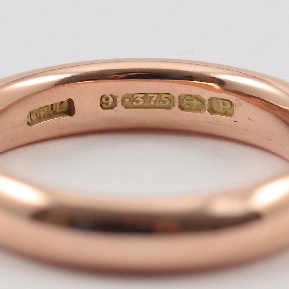 Chunky Vintage 9ct Rose Gold Ring, 1939