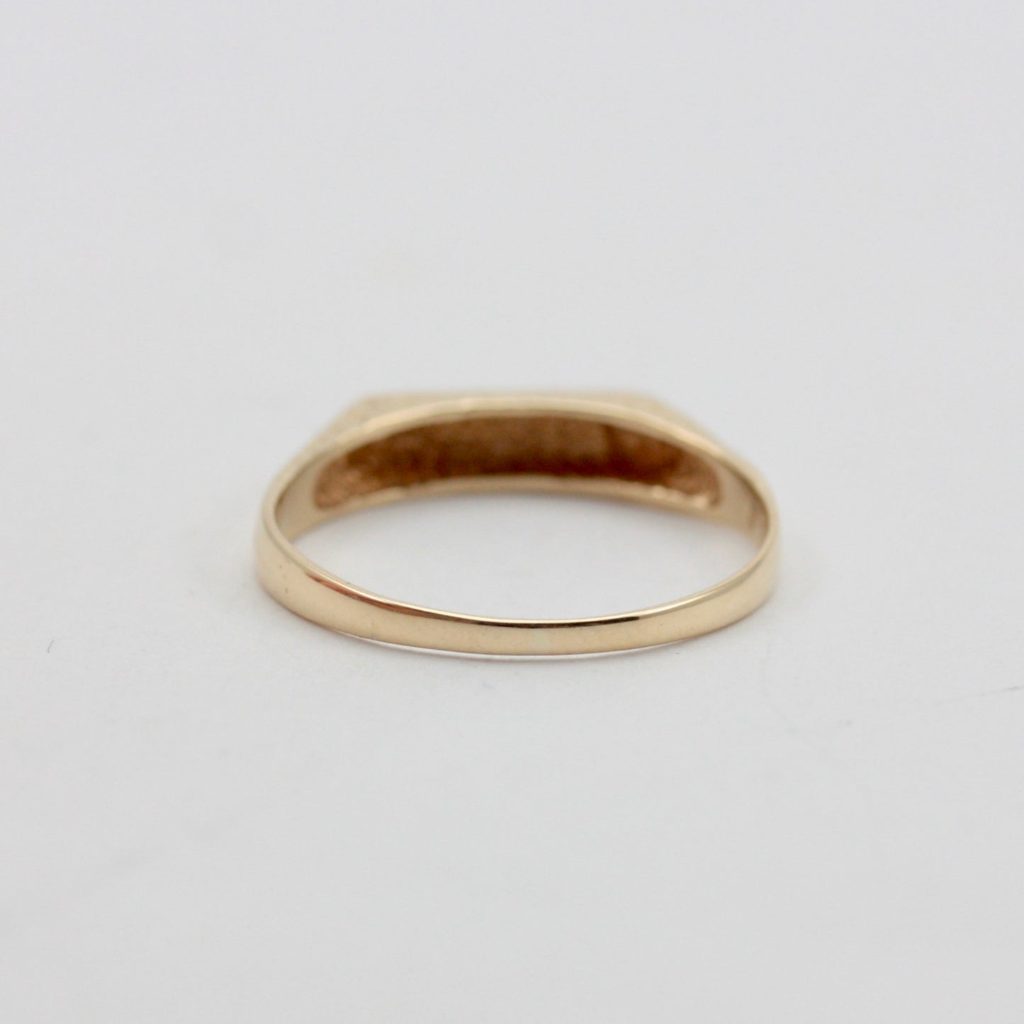 Vintage 9ct Gold Bar Signet Ring, 1981