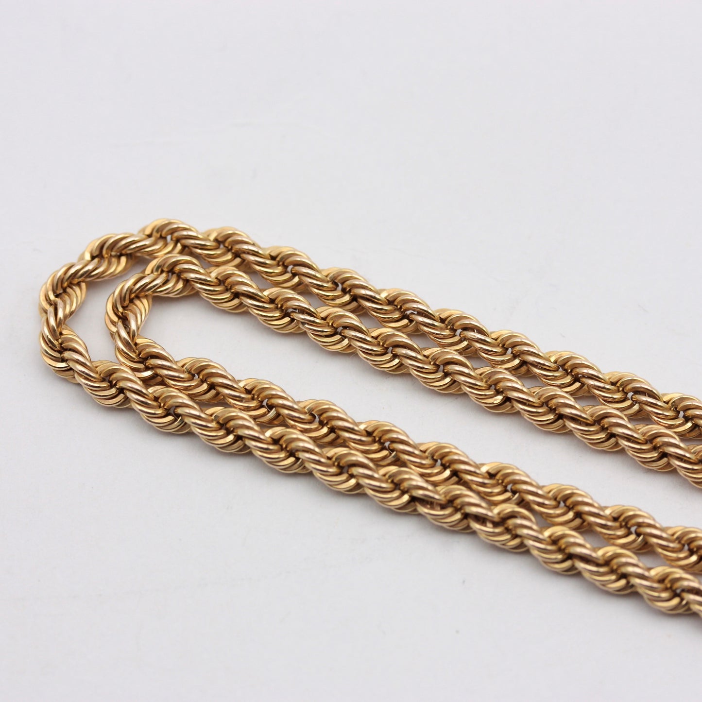 Pre-owned 9ct Gold Rope Chain Necklace, 18 inches, 3mm