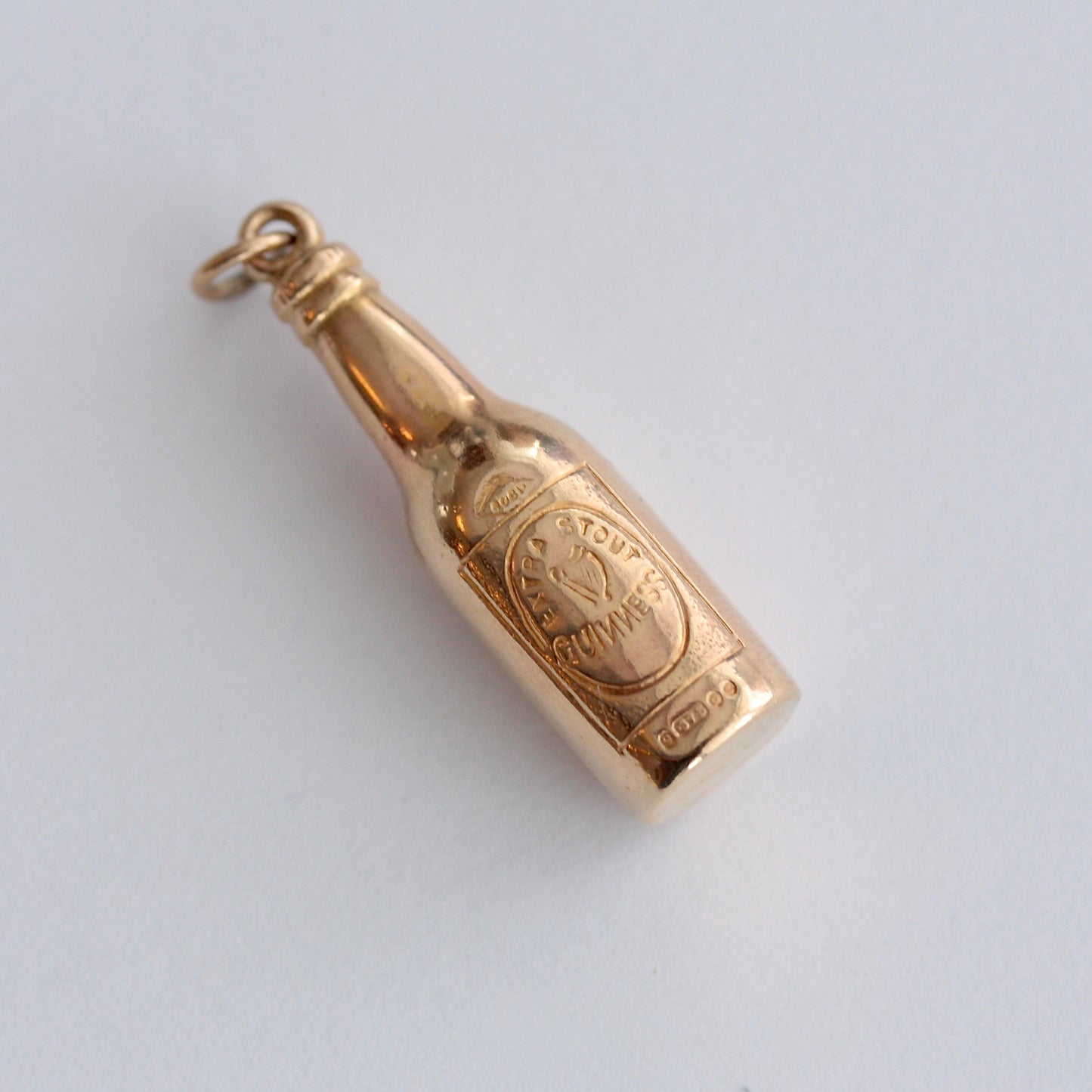 Vintage 9ct Gold Guinness Bottle Charm, 1969