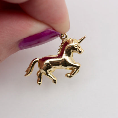 Pre-owned 9ct Gold Unicorn Charm