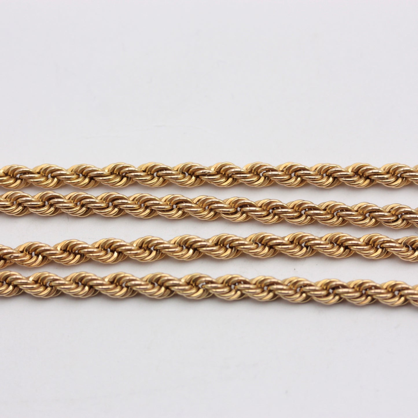 Pre-owned 9ct Gold Rope Chain Necklace, 18 inches, 3mm