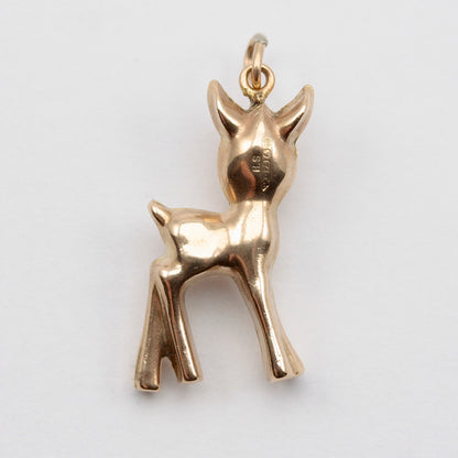 Vintage 9ct Gold Bambi Charm, 1973