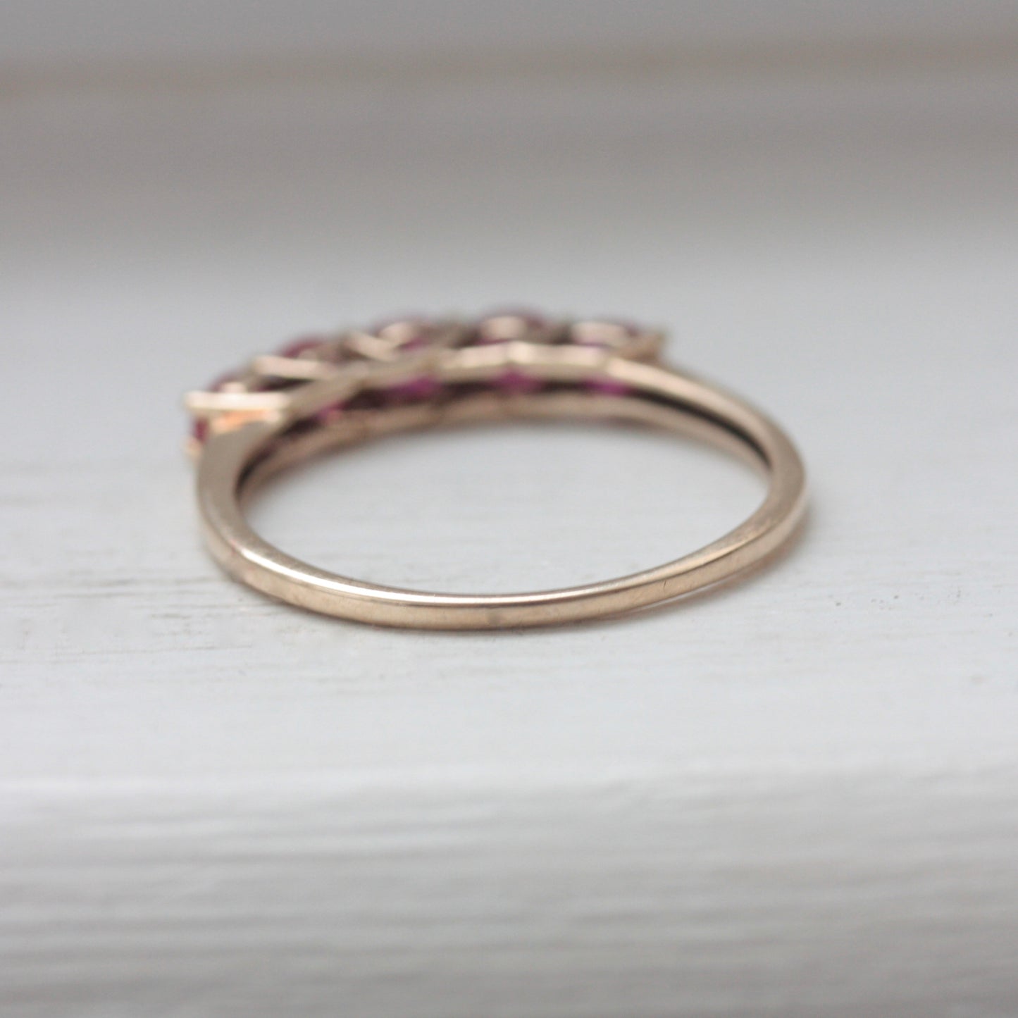 Pre-owned 9ct Gold Ruby Five Stone Ring, 2010