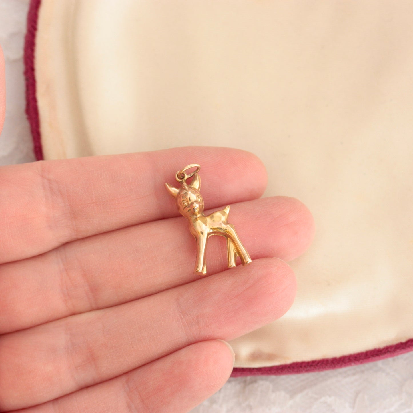 Vintage 9ct Gold Bambi / Deer Charm, 1973