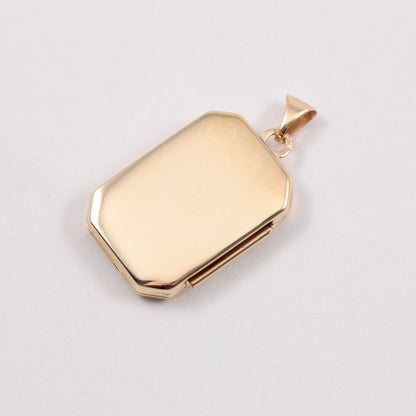 Vintage 9ct Gold Ingot Style Locket 2000 Millennium Hallmarked