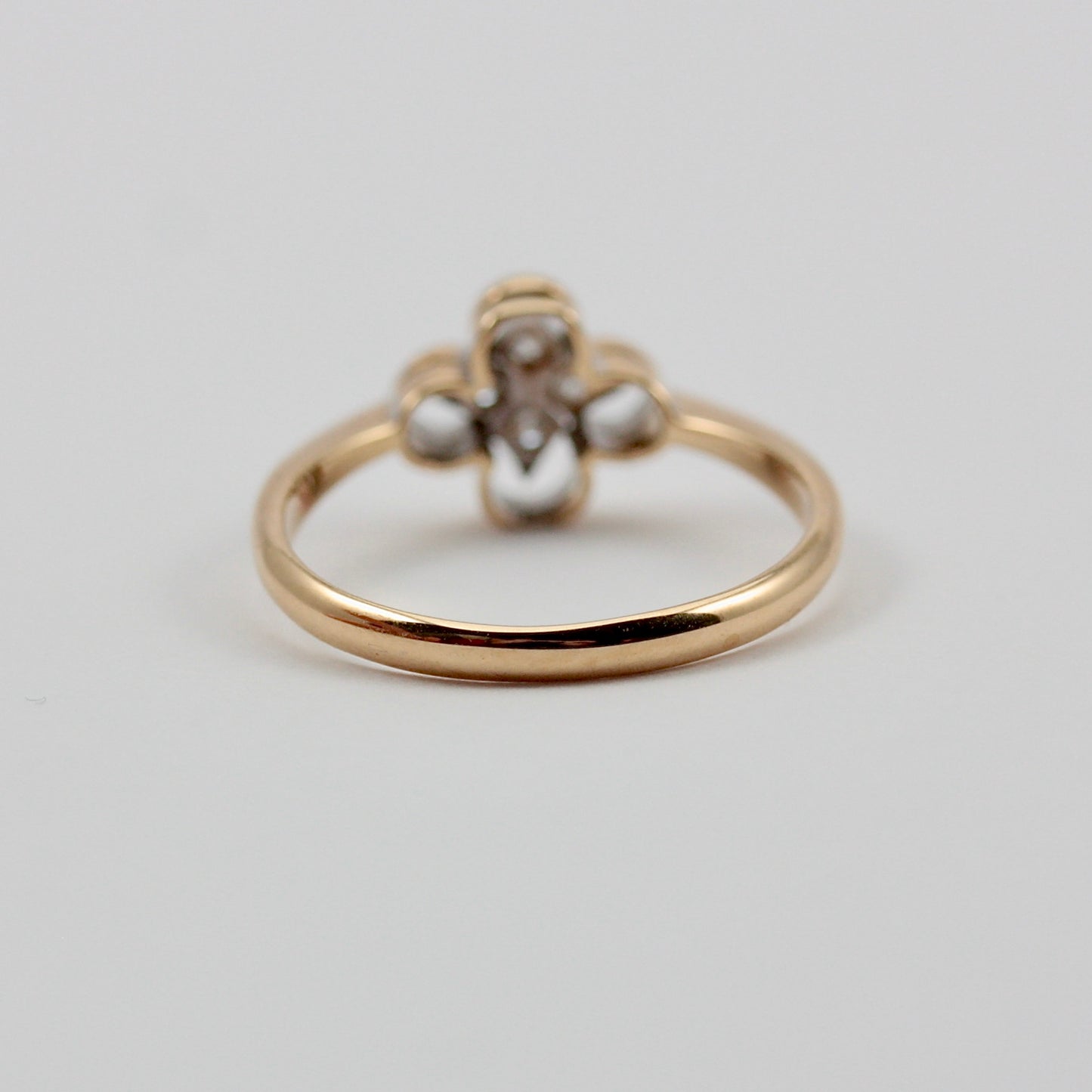 Art Deco 18ct Gold and Diamond Quatrefoil Ring, A.BROS
