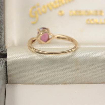 Pre-owned 9ct Gold Rhodolite Garnet Solitaire Ring
