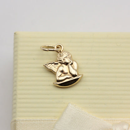 Tiny 9ct Gold Cherub Charm