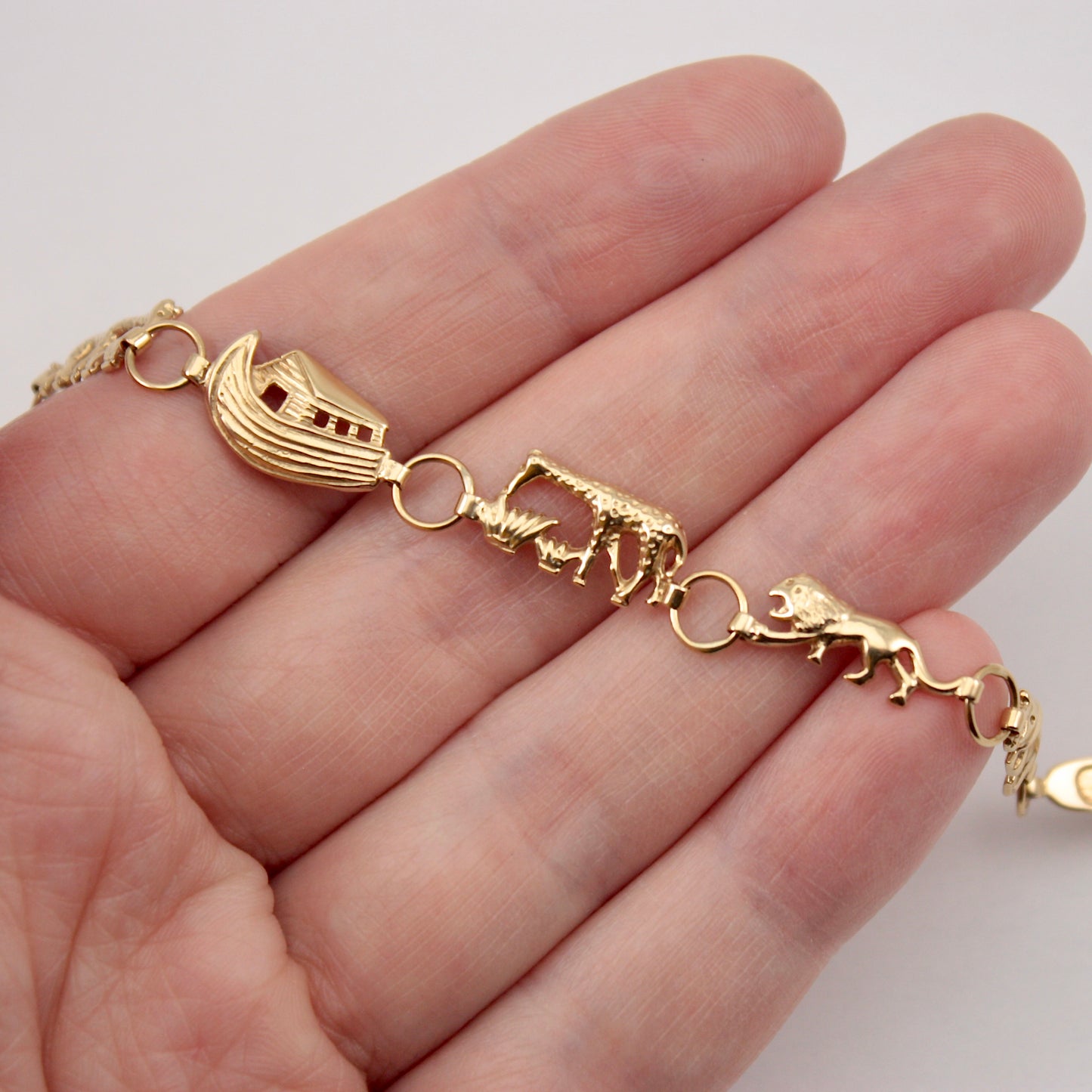 Vintage 9ct Gold Noah's Ark Bracelet