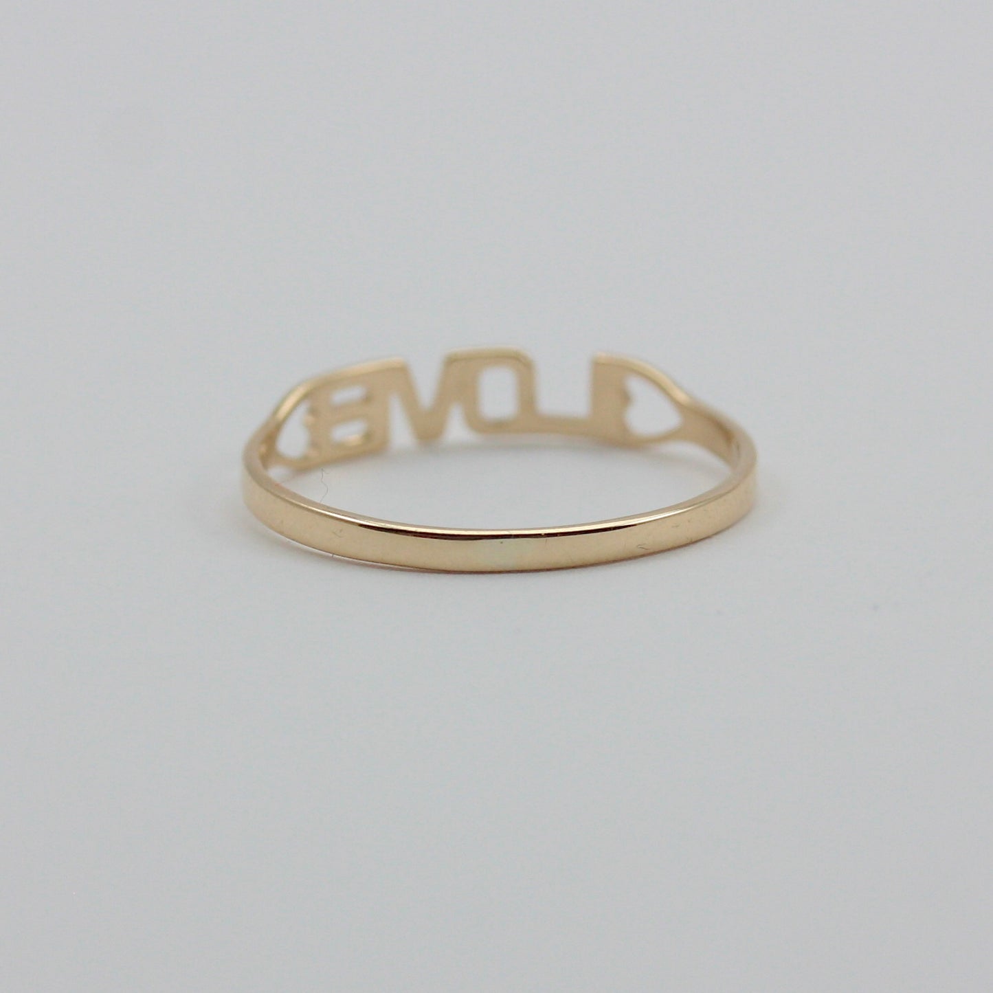 Dainty Vintage 9ct Gold 'LOVE' Ring