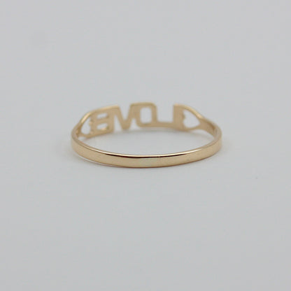 Dainty Vintage 9ct Gold 'LOVE' Ring