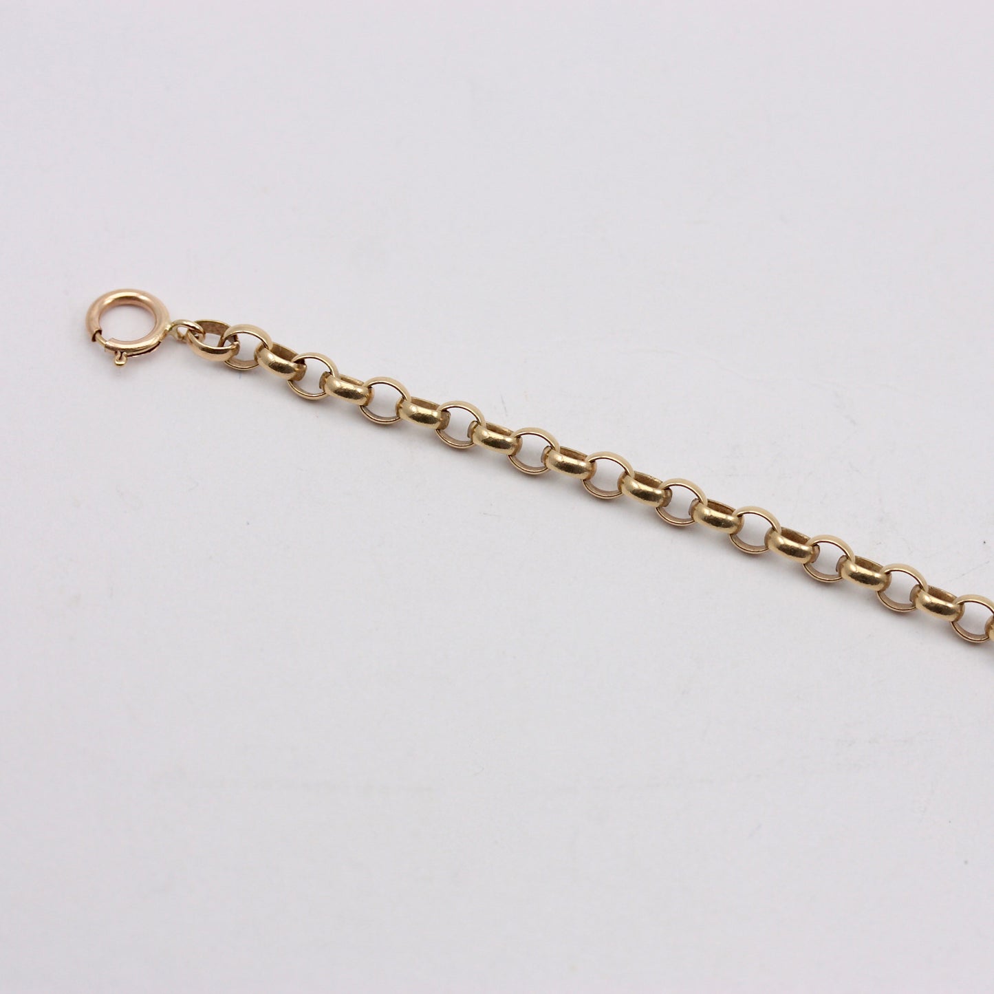 Vintage 9ct Gold Oval Belcher Chain Bracelet, 6.75 inches, 3.2g