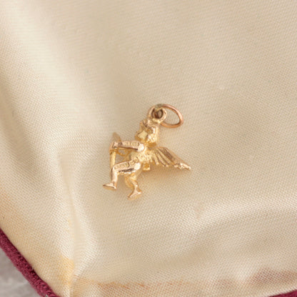 Vintage 9ct Gold Cupid / Cherub Charm, 1960
