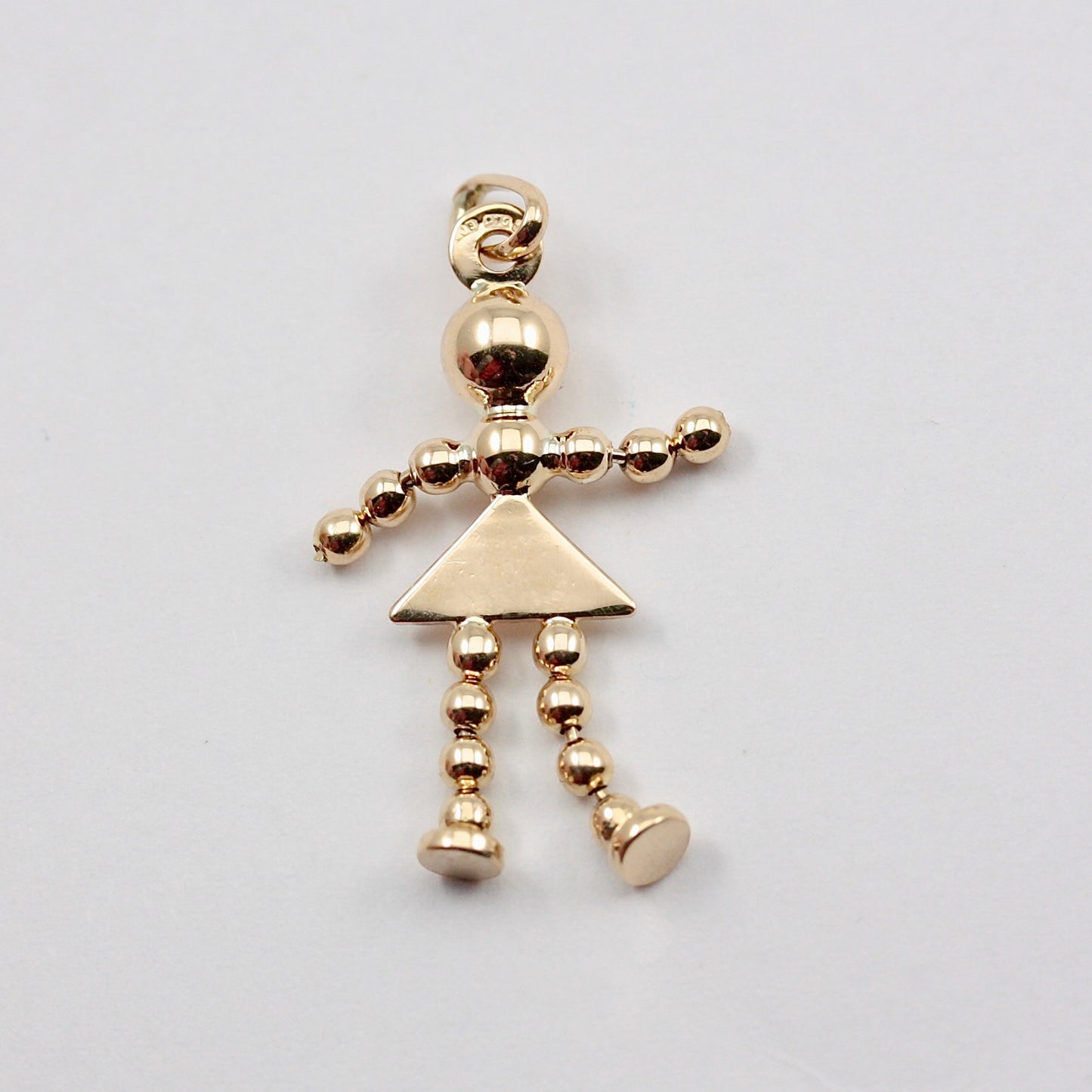 Vintage 9ct Gold Ball Chain Girl, 1990, Unoaerre