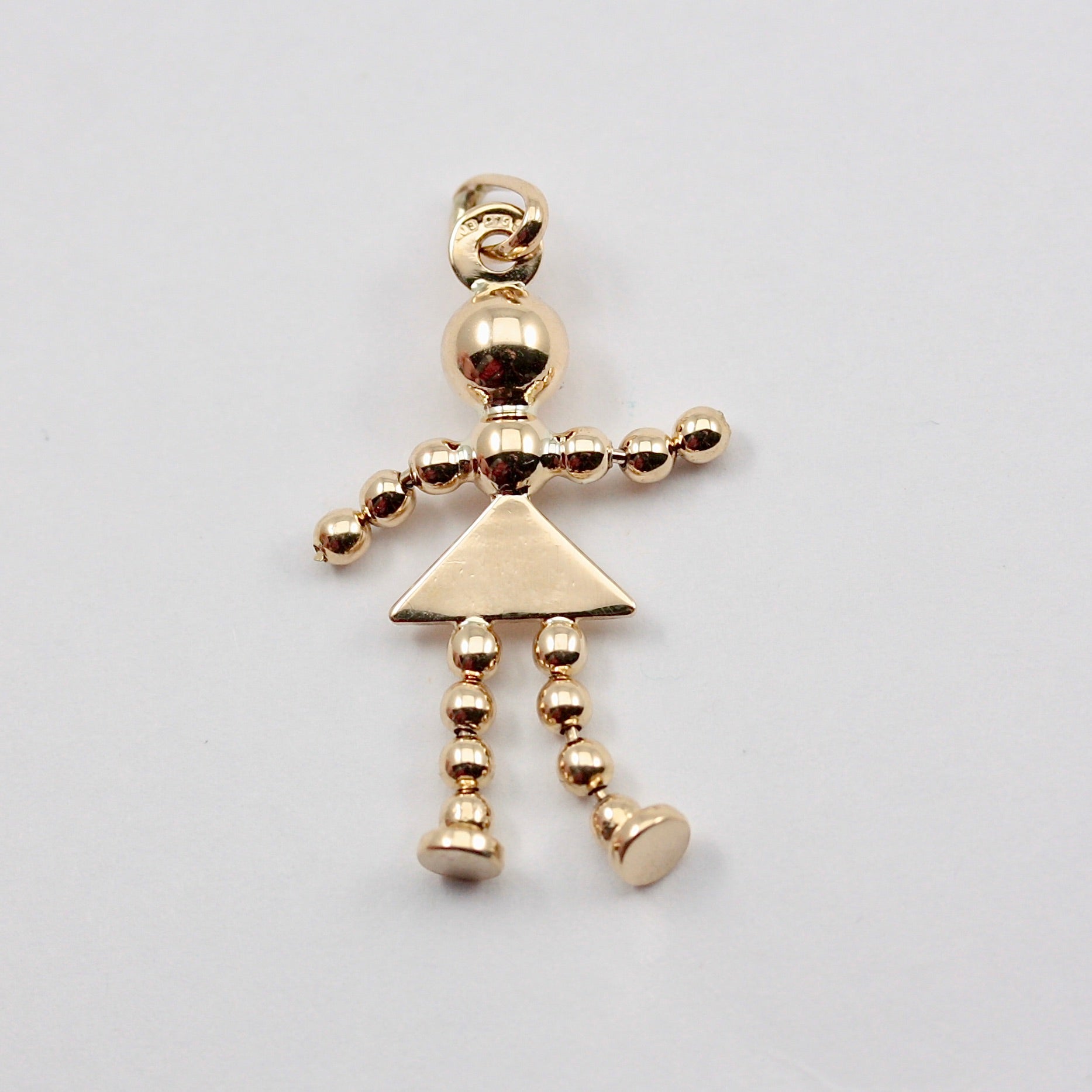 Vintage 9ct Gold Ball Chain Girl, 1990, Unoaerre
