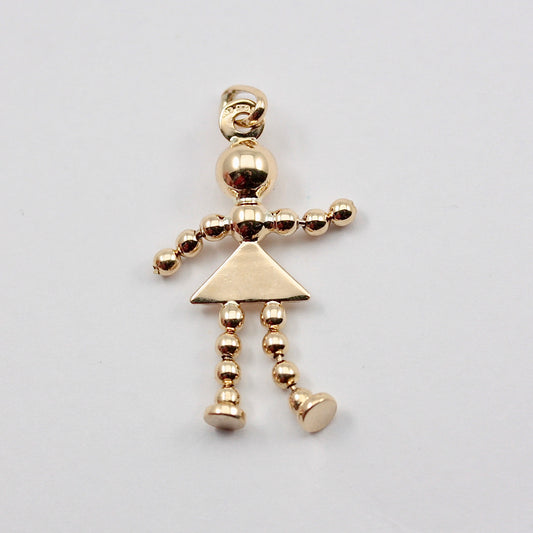 Vintage 9ct Gold Ball Chain Girl, 1990, Unoaerre
