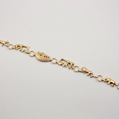 Vintage 9ct Gold Noah's Ark Bracelet