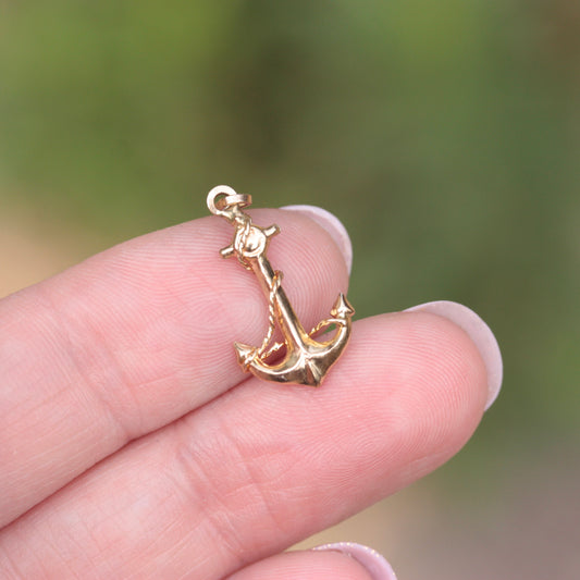 Vintage 9ct Gold Anchor Charm