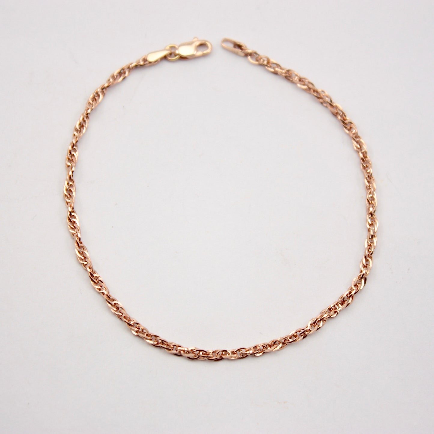 Pre-owned 9ct Rose Gold Prince of Wales Chain Bracelet, 7.5 inches