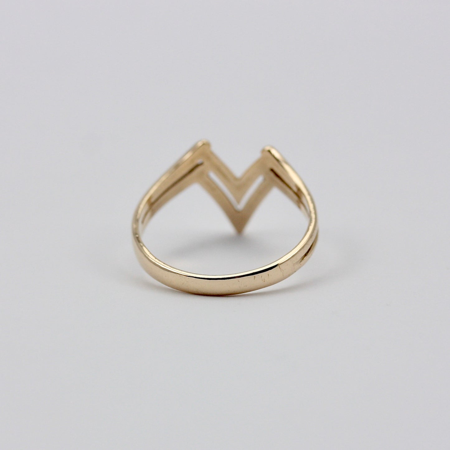 Vintage 9ct Gold Double Wishbone Ring, 1988