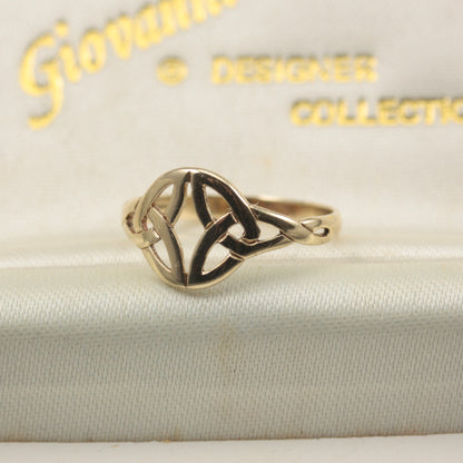 Late Vintage 9ct Gold Celtic Style Ring