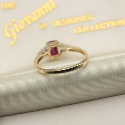 Pre-owned 9ct Gold Ruby and Diamond Ring